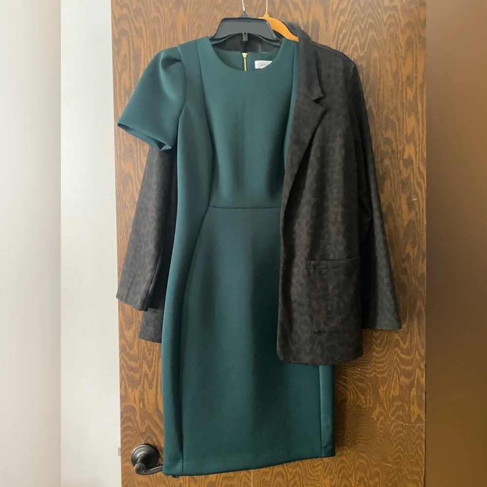 Calvin Klein Dark Green Midi Dress - Picture 8 of 10